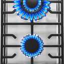 Gas Cooktop 2 Burners Built-in Gas Stove Top,LPG/NG Dual Fuel Continuous Grates,Auto Ignition,Thermocouple Protection,Stainless Steel,Heavy Duty Cast Iron 120V (12 inch)