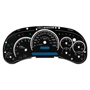 Black Custom Replacement for GM Gauge Face Overlay Replacement for Chevy Silverado-Sierra TahoeInstrument Cluster Upgrade