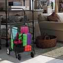 Elevon Foldable Shopping Cart with Wheels, Heavy Duty Collapsible Utility Cart for Groceries, Laundry & Travel