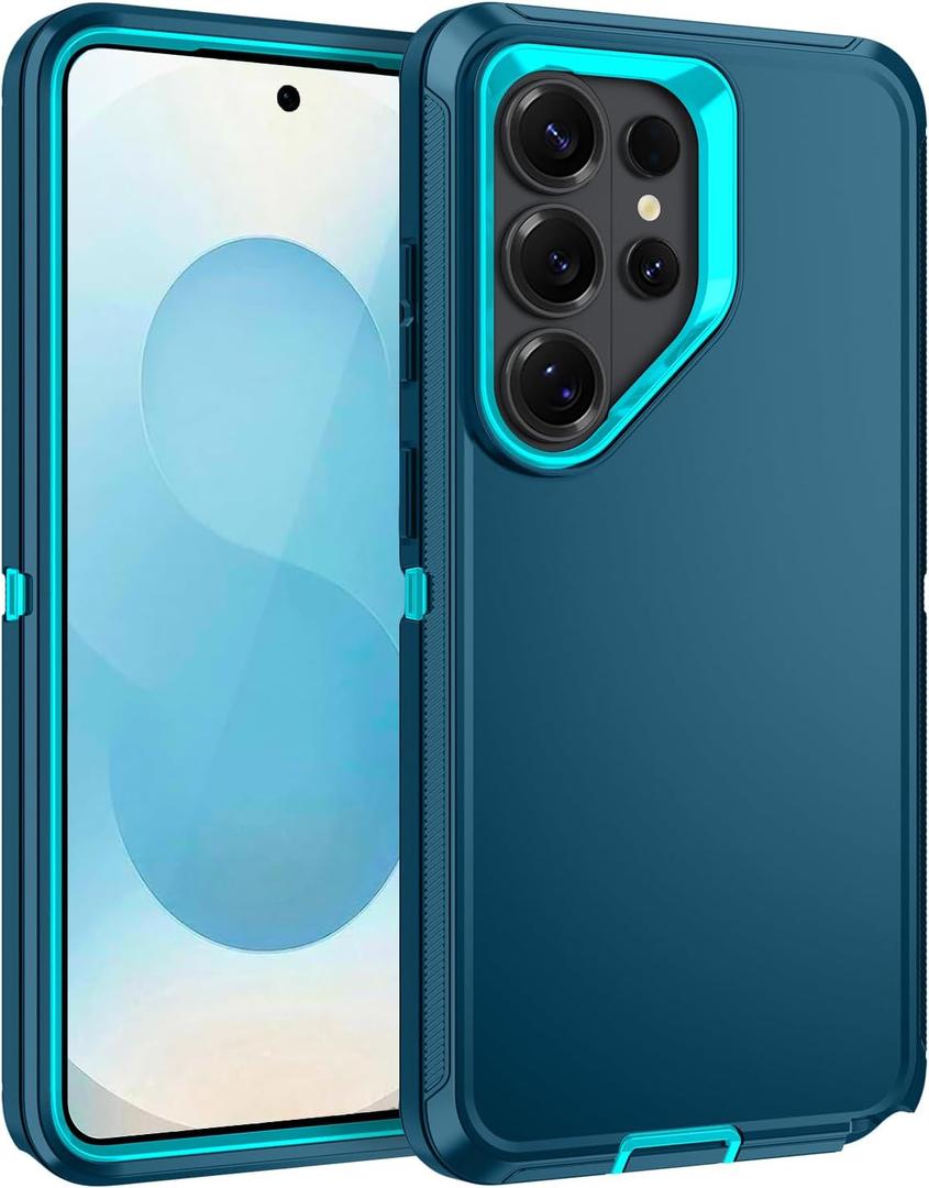 for Samsung Galaxy S26 Ultra Case [Shockproof] [3-Layer] [Military-Grade] Full Body Protection Rugged Heavy Duty Cover Case for Galaxy S26 Ultra 5G, Turquoise