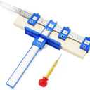 Metal Ruler Woodworking tools Sleeve Cabinet Hardware Jig Locator Detachable Hole Punch Jig Tool Center Drill Bit Guide Set