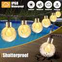 Hahood 72 Ft Solar Pool String Lights for Above Ground Pools 100 LEDs Outdoor Waterproof Pool Trampoline Globe Lights for Frame Pool Decor 8 Lighting Modes Pool Accessories for 14-15 Ft Swimming Pools