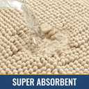 Arotive Bathroom Rugs 30x20, Extra Soft Absorbent Shaggy Chenille Bath Rugs, Machine Washable Rubber Backing Non-Slip Bath Mats for Bathroom Floor Tub and Shower, Home Decor Accessories, Beige