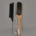 SWEET VIEW Boar Bristle Slick Back Hair Brush for Smooth Flyaways, Frizz, Sleek Ponytail, Buns and Edge Baby Hair, Teasing | Gel Comb Styling Accessories for Girls, Kids and Women (Wood Color)