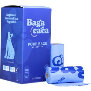 2 x Eco-Friendly Dog Poop Bags – 120 Unscented Cornstarch Bags (8 Rolls, 9x13), Leak-Proof – Earth-Safe Pet Waste Bags