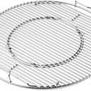 Weber Gourmet BBQ System Hinged Cooking Grate Add Charcoal Without Removing Grate, Includes 12" Insert, Fits 22.5" Weber Charcoal Grills, Kettle