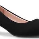 Olivia K Women's Classic Closed Toe Kitten Heel Pumps | Dress, Work, Party Low Heeled 6