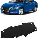 FIILINES Dash Cover for Nissan Sentra 2020-2025(S/SV/SR), Dashboard Mat Cover Sunshade Nonslip Mesh Protector No Glare Black