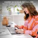 Cherry Stream Keyboard, Wired Keyboard for PC/Laptop, Whisper Quiet Silent Keys, Unique Typing Feel, Slim Design, SX Scissor Switches, USB-A, QWERTY, Black