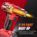 LIVOWALNY Cordless Heat Gun Compatible with Milwaukee 18V Battery, 350W 122~1202 (50-550) Variable Temperature Control Hot Air Gun with LCD Digital Display for Shrink Tubing, Crafts (No Battery)