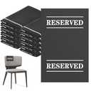 10 Pcs Reserved Chair Signs Cloth Church Placeholder Reserved Pew Signs Chair Reserved Seat Covers with Printed Words For Weddings, Churches, Eceptions, Cinema, Celebrations, Parties and Events(Black)