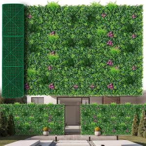 Yangrass Artificial Boxwood Wall Roll, 60"x120"(50 SQFT) Grass Wall Panels Greenery Wall Backdrop with Mint Plant Leaves, UV Protected Privacy Fence Screen Wall Grass for Indoor Outdoor Decor