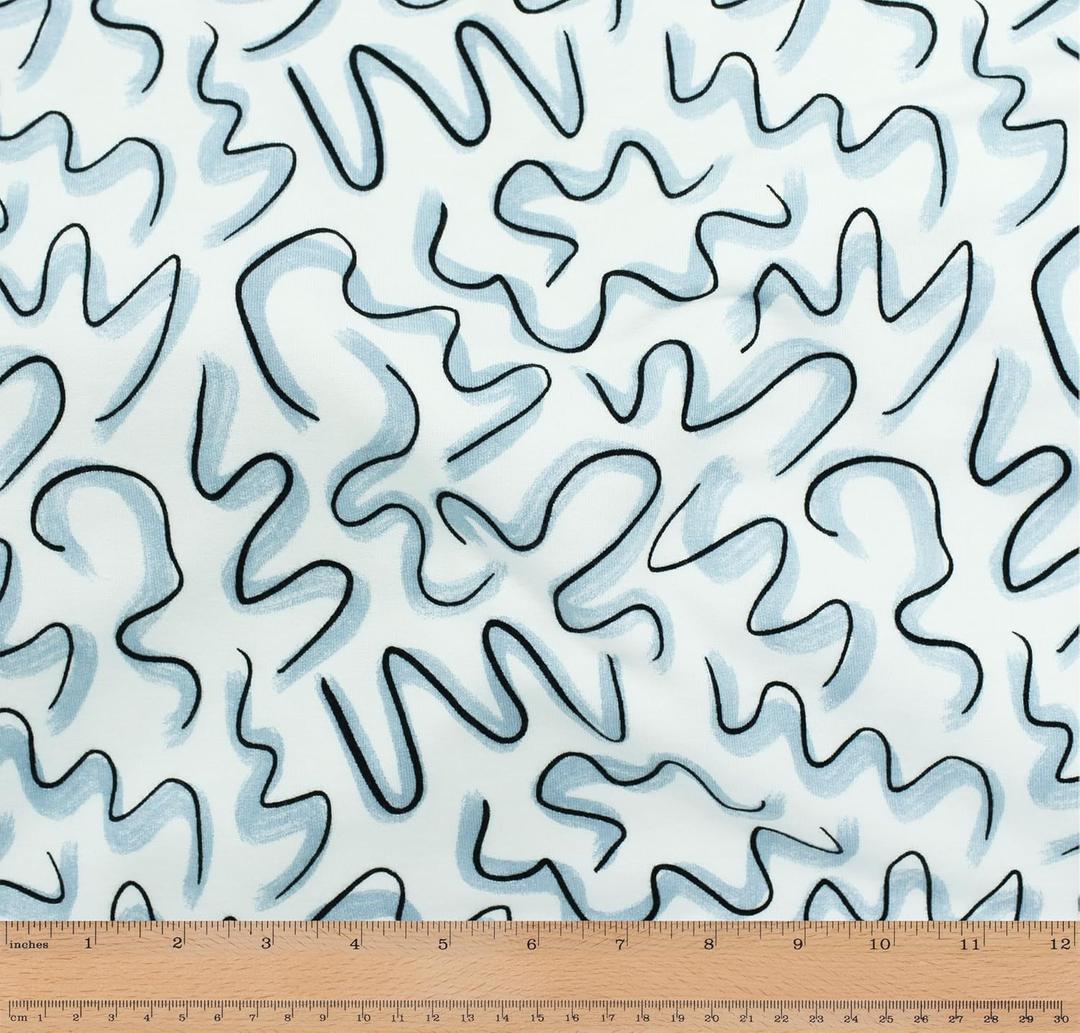 Tlio Bamboo Terry Print, Denim