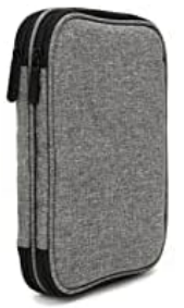Knitting Needles Case Crochet Hooks Organizer Zipper Bag,Portable Travel Storage Pouch Bag for Carrying Circular Knitting Needles,Crochet Hooks,Knitting Accessories,Sewing Tools(Grey) (Gray)
