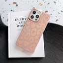 3 x Jmltech Edge Case for iPhone 15 Pro - Shockproof Glitter Bling Slim Soft Silicone Gel Flexible Protective Phone Case (Rose Gold Leopard)