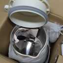 Nut Milk Maker, AlfaBot N2 Automatic Almond Milk Machine for Homemade Plant-Based Milk, Oat, Soy, Yogurt, 5 Modes/35OZ Big Capacity Soy Milk Maker with Delay Setting and Self Cleaning (Cream)