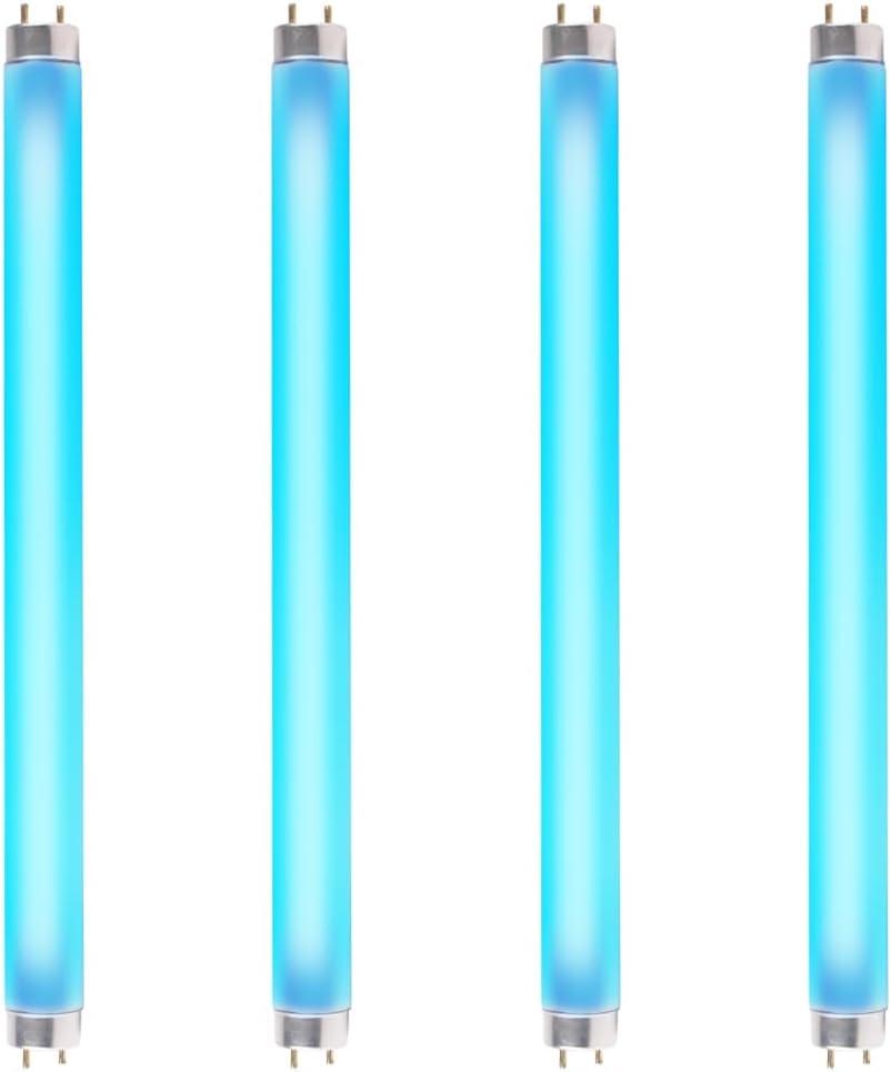 4 Pack Bug Zapper Replacement Light Bulb 10W for 20W Indoor Bug Zapper, F10T8/BL Black Light Bulbs for Indoor Outdoor Mosquito & Flying Insect Zapper Lamp