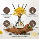 COCODOR Flower Reed Diffuser Set / 6.7oz / Gardenia/Scent Diffuser with Sticks Home Fragrance Reed Diffuser for Bathroom Shelf Decor for Women