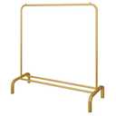 Metal 43.3 Inches Garment Rack with Bottom Shelf Clothing Rack for Hanging Clothes Coats Skirts Shirts Sweaters Gold
