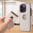 2 x for iPhone 14 Pro Case Leather, 2 in 1 Detachable,Compatible with MagSafe,with Card Holder, PU Leather Kickstand Card Slots Case 6.1" White