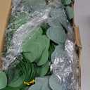 CQURE 72 Pack 504Ft Eucalyptus Garland,Artificial Eucalyptus Leaves Table Greenery Garland Wreath Vines for Wedding Party Table Fireplace Bedroom Wall Room Decor