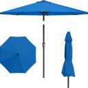 11FT Patio Umbrella, Outdoor Umbrella with with 8 Sturdy Fiberglass Ribs,Market Table Umbrella with Push Button Tilt and Crank,Suit for Backyard,Garden,Pool,Deck(Royal Blue)