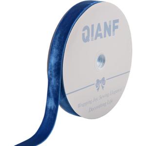 Vintage Sapphire Blue Velvet Ribbon, 1 Inch X 25Yd