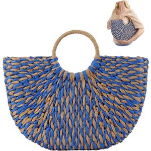 Straw Tote Oversized Woven Large Beach Bucket Bag Unlined Hobo Handwoven Clutch Purse Summer Vacation Handbag Women