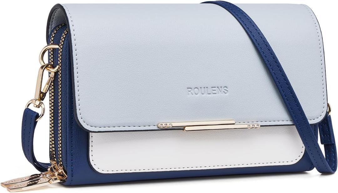 Roulens Small Crossbody Bag for Women,Cell Phone Purse Women's Shoulder Handbags Wallet Purse with Credit Card Slots