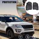 Floor Mats Compatible with Ford Explorer 7 Seat 2015-2019, All Weather Floor Liners Full Set 1th 2nd 3rd, Waterproof Non-Slip TPE Custom Floor Mats Accessories for Car Front and Back