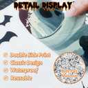 8 Sheets Halloween Window Clings Bat Ghost Creative Pumpkin Horror Skeleton Window Decorations Stickers for Halloween Indoor Party Decorations