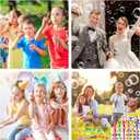 24PCS Jungle Animal Zoo DIY Bubble Wands with 96PCS Stickers - Party Favor for Goodie Bags, Pinata Stuffers, Mini Bubble Bulk Birthday Supplies, Toys Gifts, Class Prizes for Toddlers, Boys & Girls