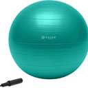 Gaiam Total Body Exercise Balance Stability Yoga Ball, Anti-Burst with Air Pump for Home, Office Chair, and Fitness  (Green)