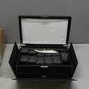 BEWISHOME High-End Watch Box, 12-Slot Watch Case with Large Glass Lid, 2-Layer Wooden Watch Box for Men, Watch Organizer Watch Storage Holder for Men Brown SSH02Y