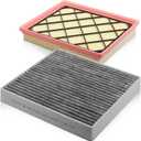 Comb Engine Cabin Air Filter for Ford Maverick 2.0L L4 2025 2024 2023 2022 (Except Hybrid) (carbon grey)