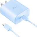 45W Super Fast Charger USB Type C Charger Cord 6.6FT with Android Phone Charger Fast Charging Block for Samsung Galaxy S26/S26 Ultra/S26+/S25/S25 Ultra/S25+/S24/S23/S22/S20/S21/Note 20/Note 10, Blue