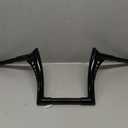 12" Rise 1-1/4'' Batwing Ape Hanger Meathook HandleBar Fit for Harley Sportster XL Softail FLST FXST Gloss Black (12 in Rise Gloss Black)