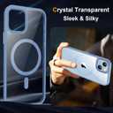 ORETECH Magnetic for iPhone 13 Case, [Compatible with MagSafe] [2 Pcs 9H Screen Protectors] [15 FT Military Grade Drop Protection] Transparent Back Shockproof Bumper Thin Cover - Sierra Blue