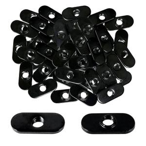 Xadnitu 1/4"-20 Threaded Centered Slide in Economy T Nuts, T Nut Accessory Hardwares for 10 Series Aluminum Extrusion Profiles Rail, 100 Packs