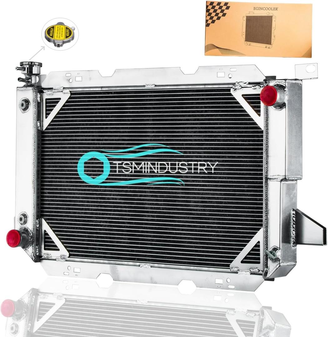 3 Row Aluminum Radiator Compatible with 1985-1997 Ford Bronco F150 F250 F350 5.0L 5.8L 7.5L 1986 1987 1988 1989 1990 1991 1992 1993 1994 1995 1996 Radiators