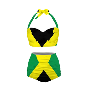 Yuuxorilu Women Two Piece High Waist Bikini Set Halter Ruched High Waist Bikini with Bottom
XL