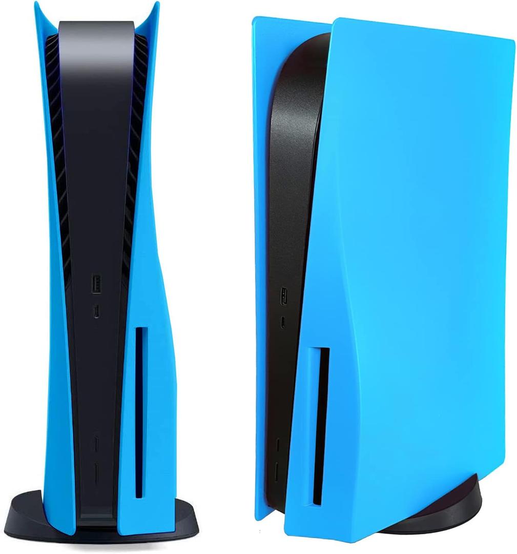 Disc Edition Face Plates Cover Skins Shell Panels for PS5 Console, Accessories for PlayStation 5 Protective Replacement Faceplates Dustproof Anti-Scratch (Starlight Blue)