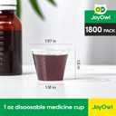 [1800 Count - 1 oz.] Disposable Medicine Cups (30 ml), Small Clear Plastic Measuring Cups for Liquid Medicine, Pills, Resin, and Epoxy, 1800 Pack