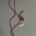 Crystal Phone Strap Crossbody and Wrist Lanyard, Anti Theft Layered & Wrist Strap Cell Phone Neck for Women (Dark Purple)