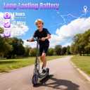 Electric Scooter for Kids Aged 6-10, 350W Motor, 19 Mph Speed & 15 Miles Range, 8.5" Solid Tires, Lightweight Foldable Scooter with Dual Braking System, Max Load 265LBS