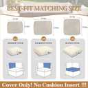 14PCS Patio Cushion Covers,Patio Seat Protectors Splash-proof, Washable Outdoor Couch Cushion Covers Replacement with Zippers, Slipcovers Sofa Chair Cover(Beige,Cover Only,25.6 x 25.6 x 4 inches)