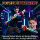 Lightsaber 31.5" Spark Sword with Mist Hit Sound, 8 Color Light Up Cyberpunk Swords Toy, for Cosplay, Dueling, Party
