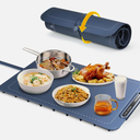 HomCozy Food Warmer Mat with Full Surface Heating, Rollable & Portable Warming Tray, 3 Temperature Settings & Child Lock, Premium Silicone Warmer Mat for Parties, Family Gatherings, Daily Use