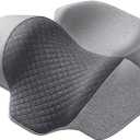 Neck Pillow - 3-in-1 Neck Pillow with Battery, Travel Neck Massage Pillow for Shoulder Pain Relief, Deep Tissue Pain Relief with Heat and Stretching, Neck Hump Corrector for Women, Gray