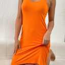 2 x Women's Basic Adjustable Spaghetti Strap Cami Under Mini Dress